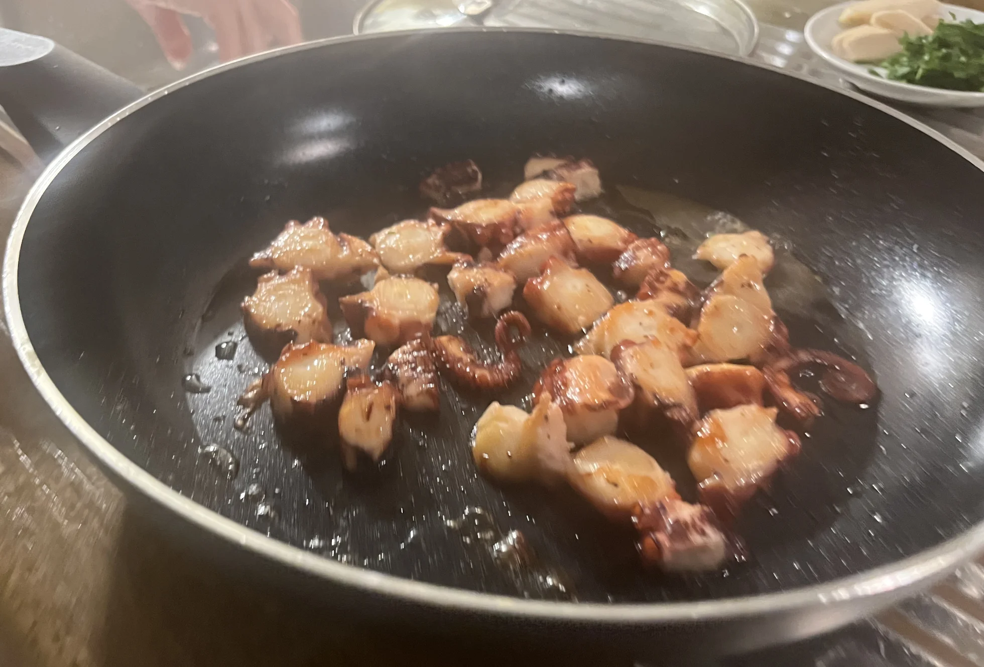 Pulpo mit Spaghetti
